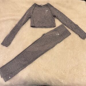 GYMSHARK LEGGING SET, GREY MARL